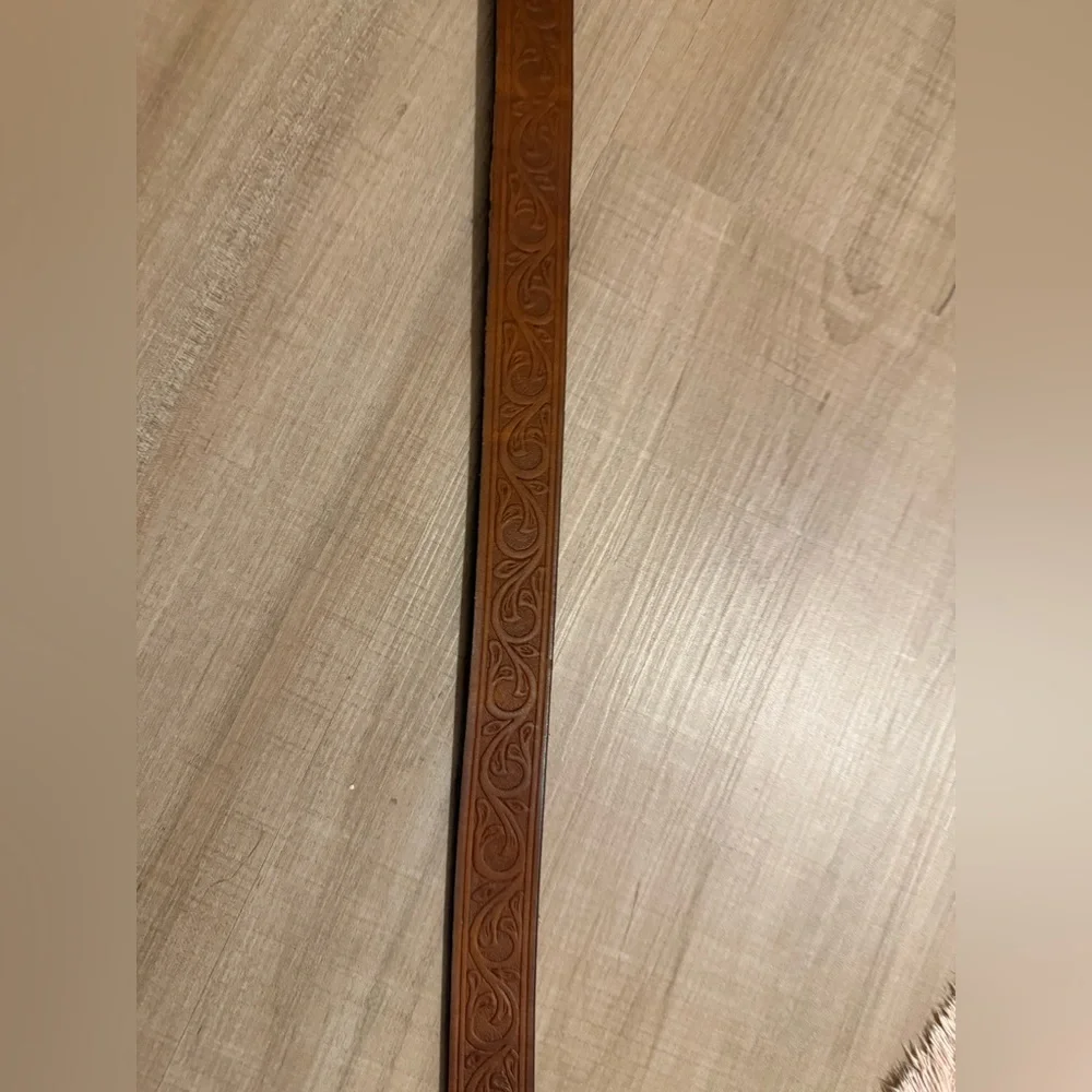 Justin Boots Western Scroll Heart Belt